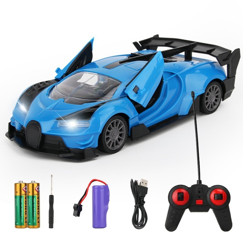 New Design Plastic Cool Light Music Two-way Mini Racing Kids Remote Control Toys 1:20 Bagatti Rc Car