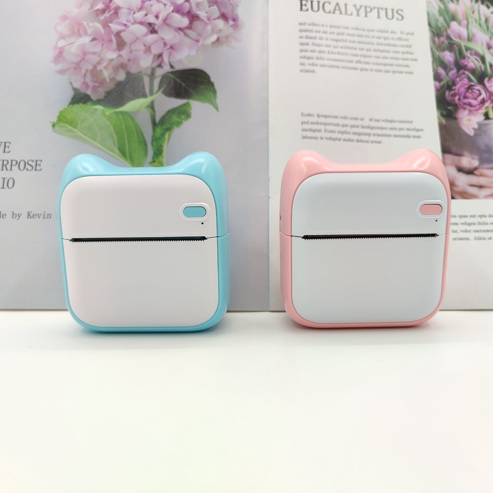 Mini Portable Wireless Thermal Printer Photo Label Sticker Receipt Notes Printer Mobile Rechargeable Pocket Printer