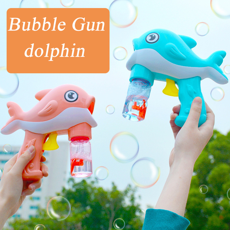 Wholesale Water Soap Bubble Gun Animal Shape Dolphin Bubble Gun Kids Play Bubble Gun