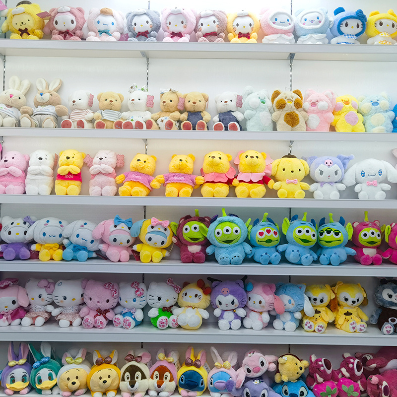 Wholesale Colorful Stuffed Plush Toy Cartoon Claw Machine Doll Pacha Claw Crane Machine Peluche Toy