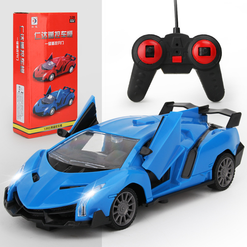 New Design Plastic Cool Light Music Two-way Mini Racing Kids Remote Control Toys 1:20 Bagatti Rc Car