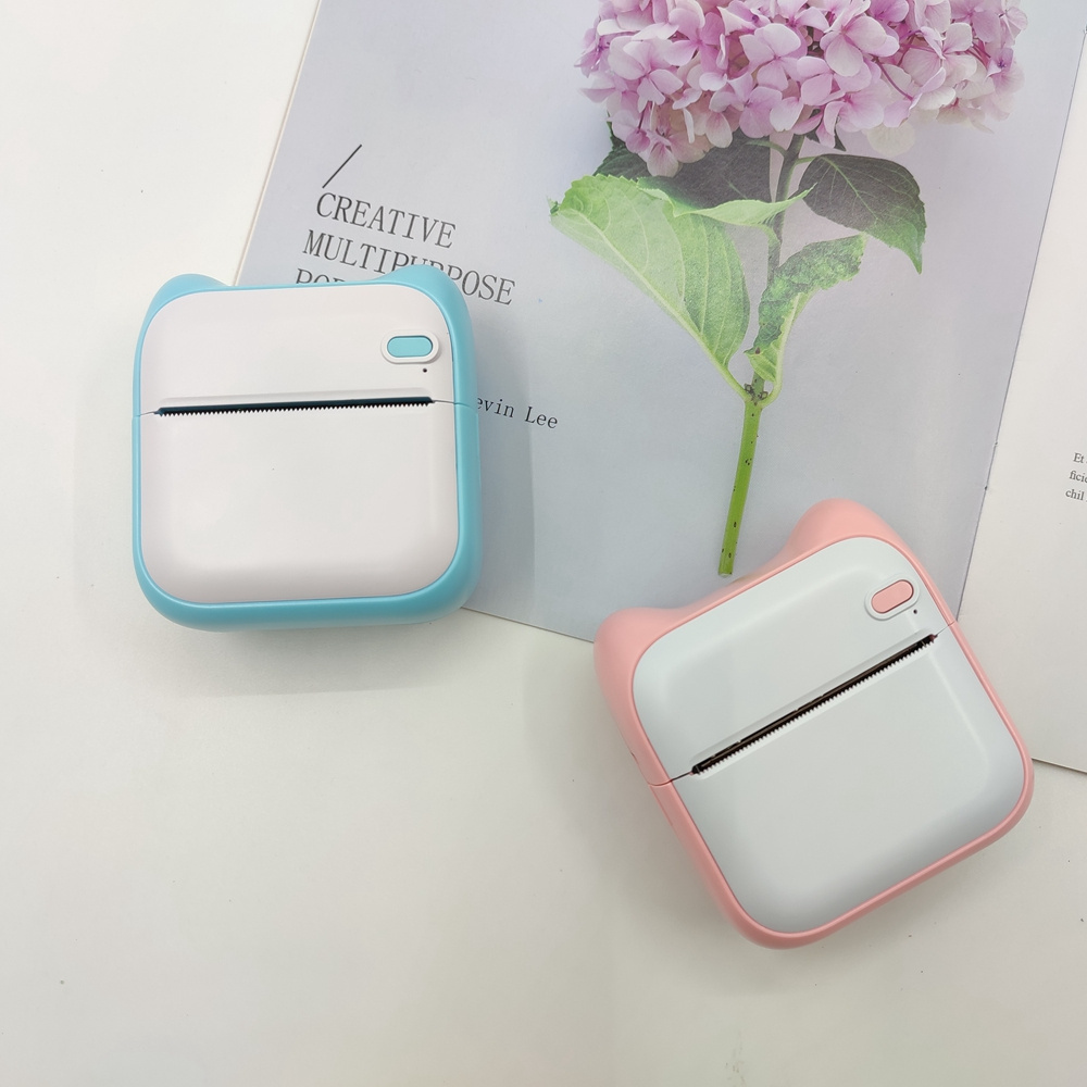 Mini Portable Wireless Thermal Printer Photo Label Sticker Receipt Notes Printer Mobile Rechargeable Pocket Printer