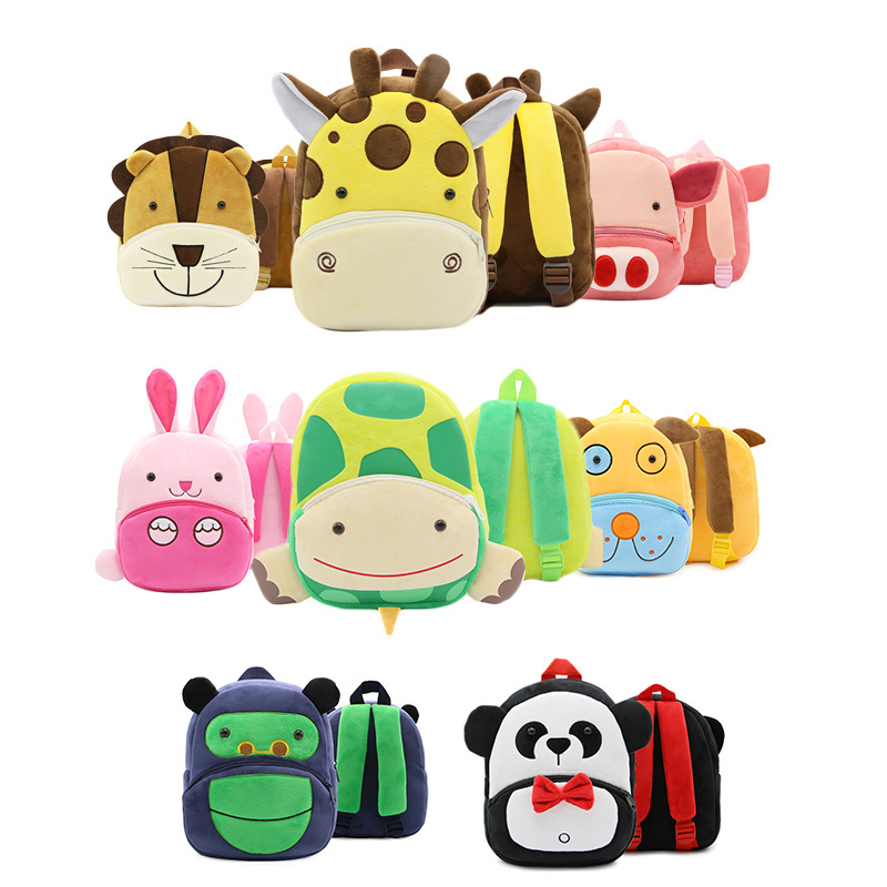 2022 New Style Animal Backpack Kindergarten School Plush Backpacks Stuffed Animal Toy Kid Plush Backpack