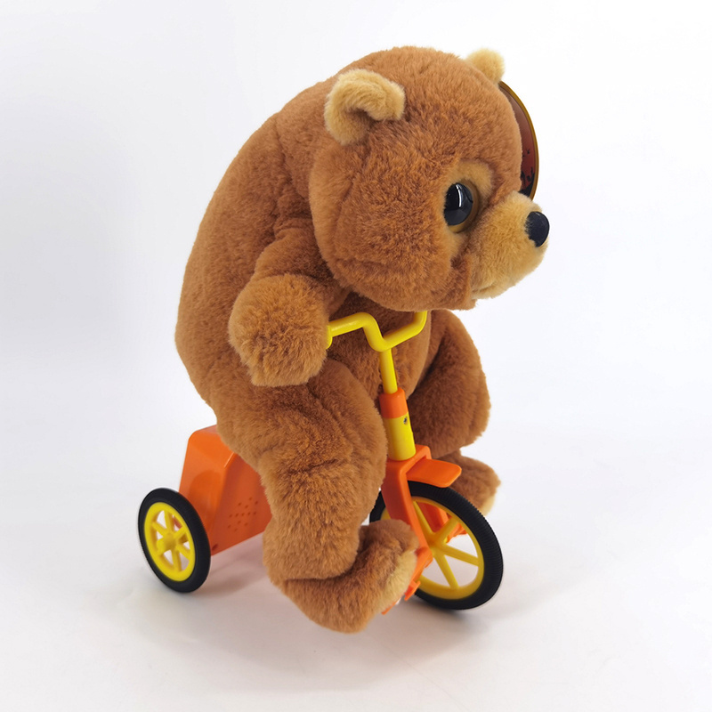 OEM ODM Plush Toy Animal Teddy Bear Custom Plush Bear Stuffed Toy Ride a Bike Bear Stuffed Animal Toys