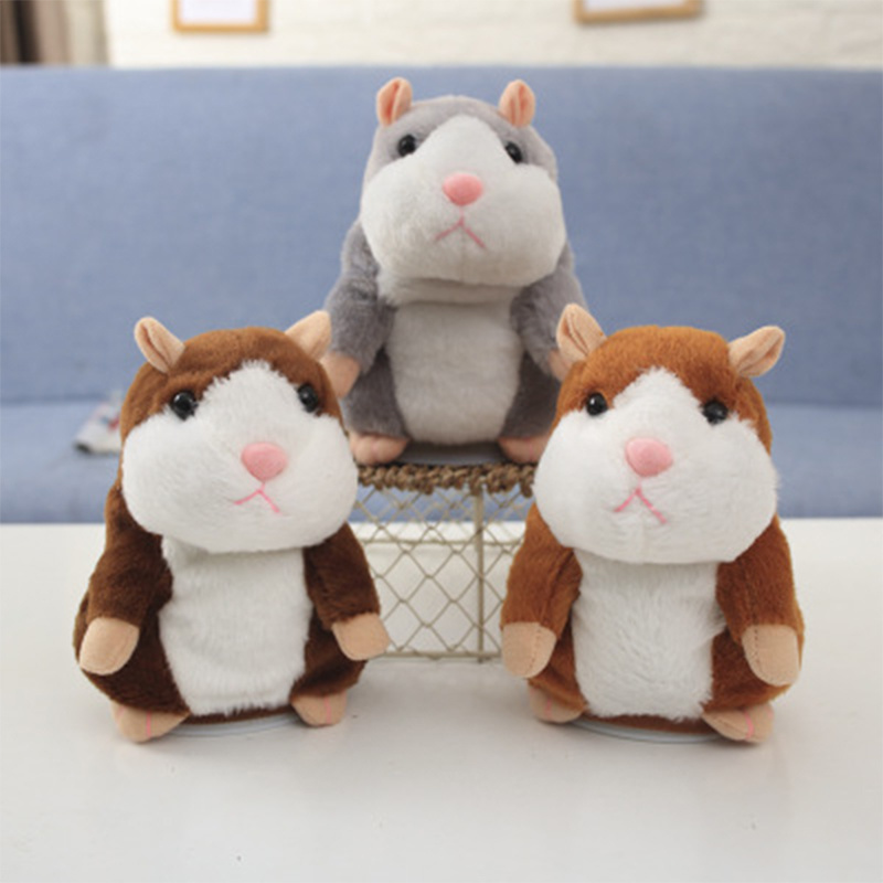 Electronic Mouse toys Children Gift Plush Interactive Toys Talking Nod Hamster Repeats What You Say