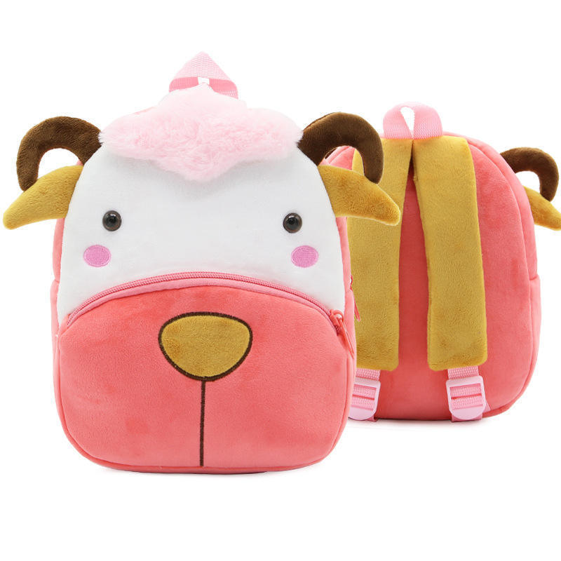 26cm Girls Boys Cute Cartoon School Bag New Design Cartoon Plush Backpack For Kids School Toys