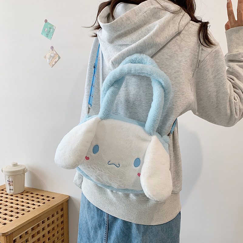 Wholesale Cartoon Soft Kuromi Stitch Kitty Pikachu Plush Backpack Handbag Plush Toy