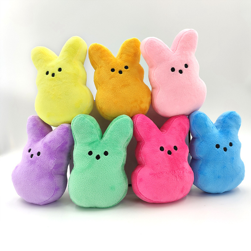 Wholesale Easter 15cm Peeps Bunny Stuffed Toy Cute Rabbits Dolls Soft Plush Rabbit Plush Toy