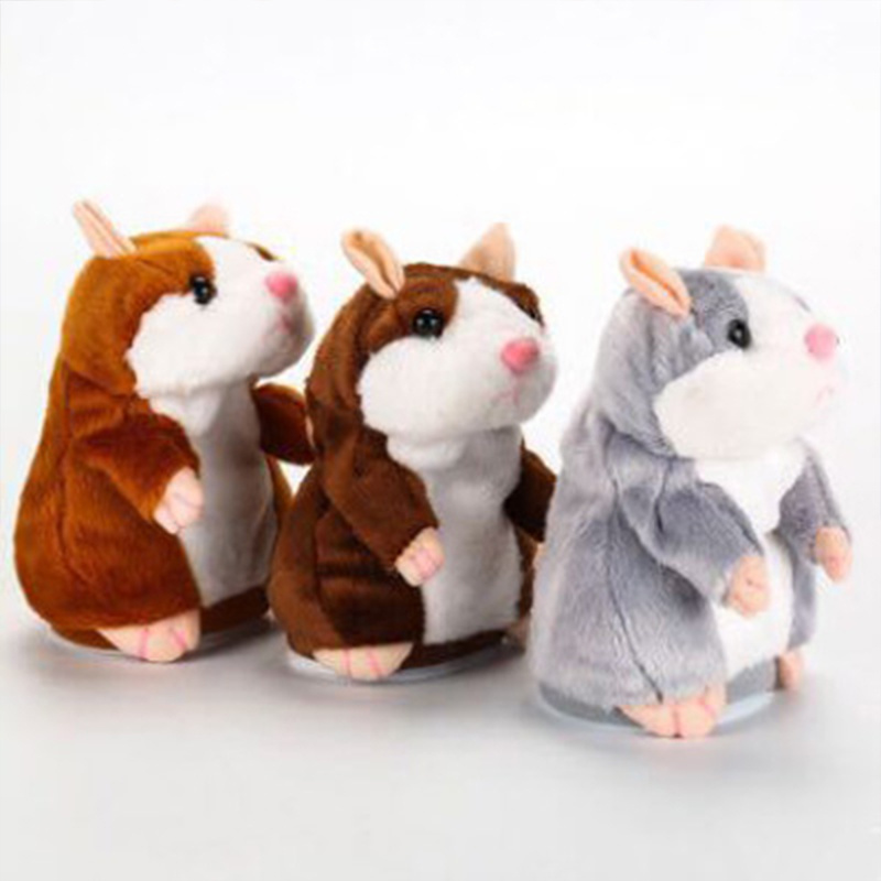 Electronic Mouse toys Children Gift Plush Interactive Toys Talking Nod Hamster Repeats What You Say