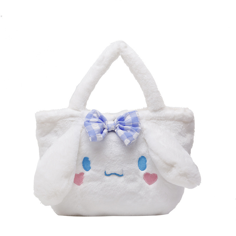 26cm Kuromi My Melody Figure Kuromi Plush Backpack Kids Backpack Soft Plush Handbag Cartoon Plush Bag