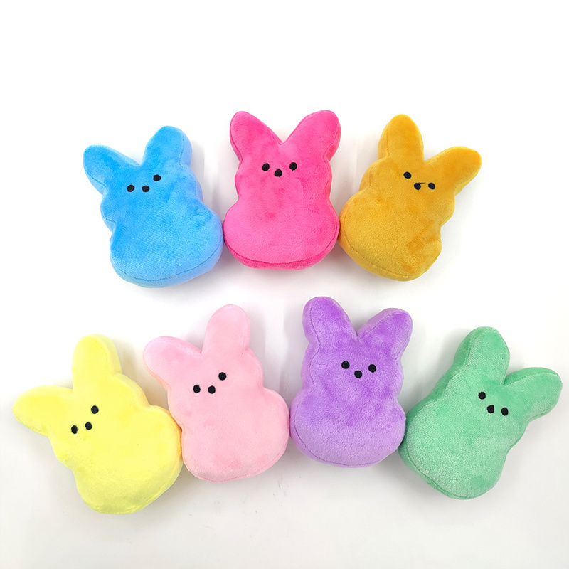 Wholesale Easter 15cm Peeps Bunny Stuffed Toy Cute Rabbits Dolls Soft Plush Rabbit Plush Toy