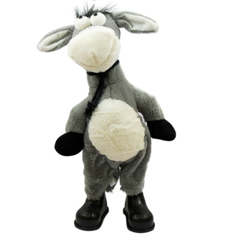 New Design Plush Stuffed Animals Shake Head Deer Music Cute Baby Atuffed Animals Cow Horse Toy