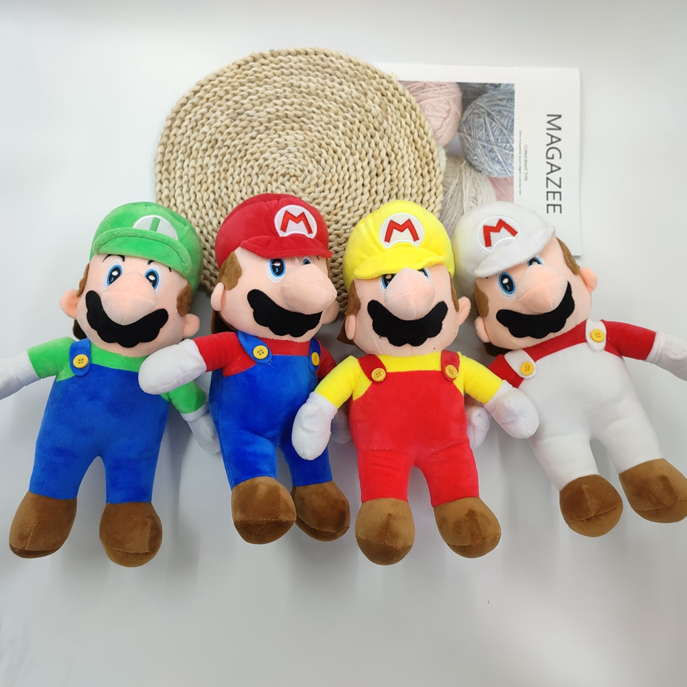 New 25cm Super Bros Plush Toy Mario Doll Toy Soft Stuffed Animal Dolls Toy Kids Children Birthday Christmas Gift Mario Plush