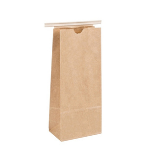 Custom Printed Mini Food Grade Donuts Food Bags Kraft Paper in White Carrying Bag Bread Bags