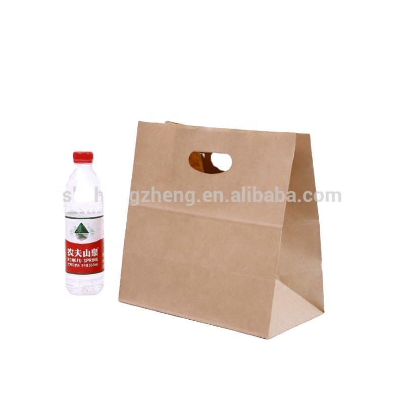 Factory price 120g recycled kraft paper bag gift shopping packaging kraft paper bag with handle accept custom