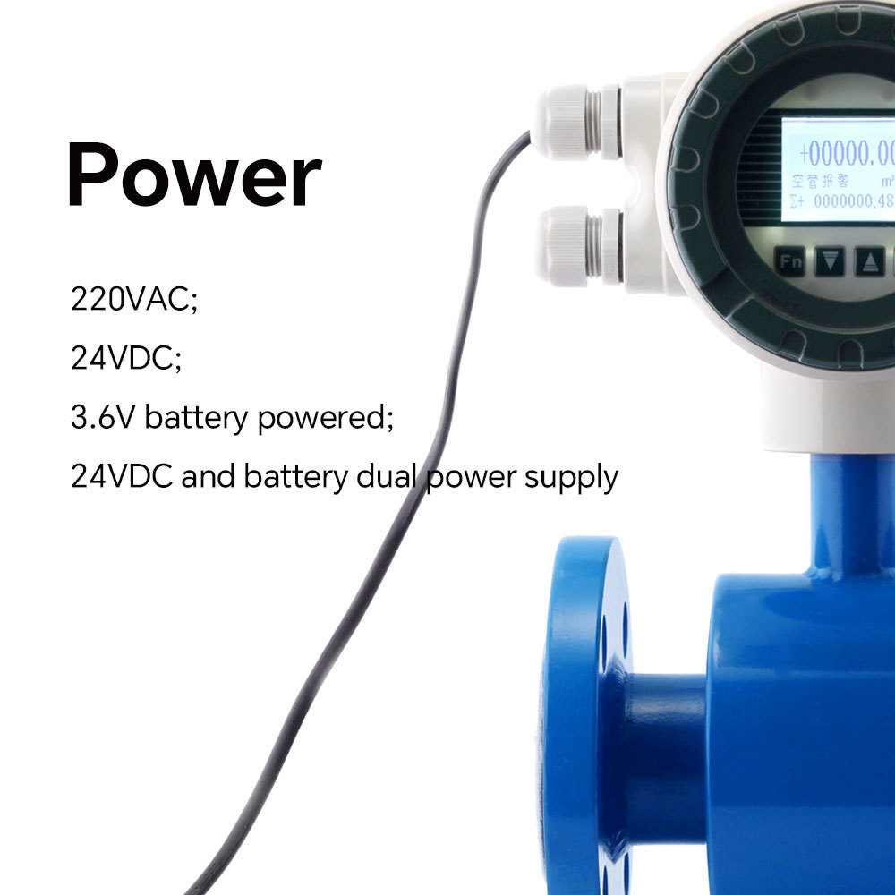 DN3-DN3000 split / integrated analog 4-20ma electromagnetic flow meter for waste water slurry sewage