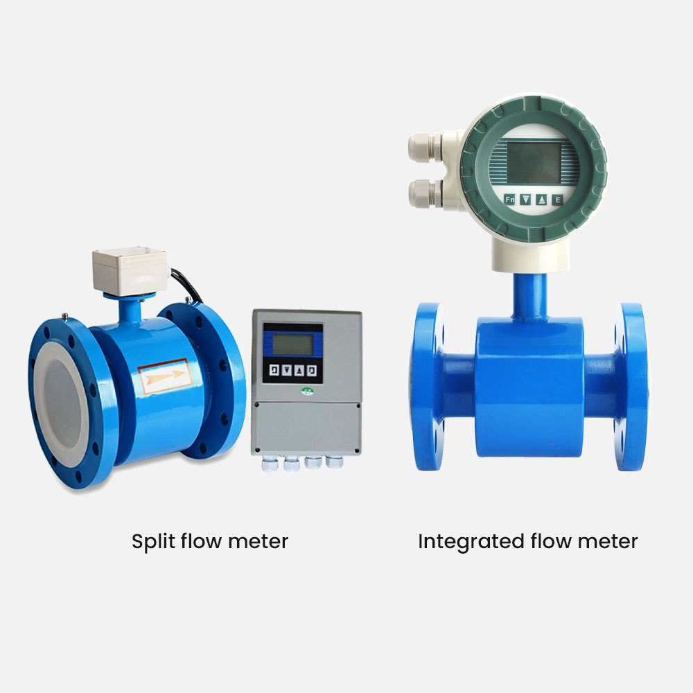 DN3-DN3000 split / integrated analog 4-20ma electromagnetic flow meter for waste water slurry sewage