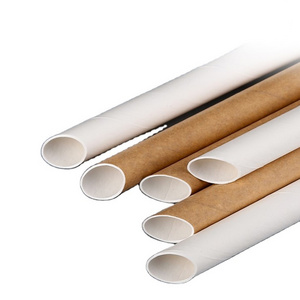 Disposable biodegradable bubble tea paper straw Individually wrapped paper drinking straws