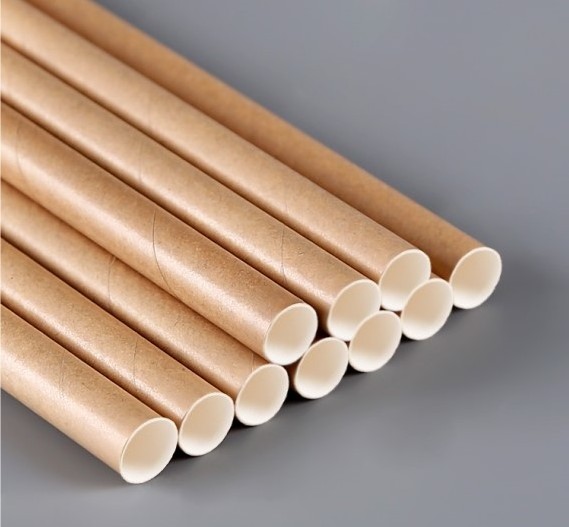 Disposable biodegradable bubble tea paper straw Individually wrapped paper drinking straws