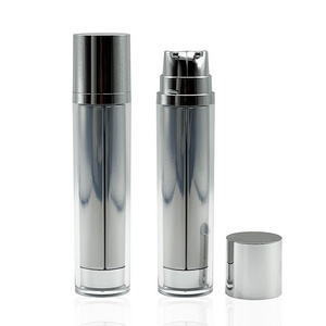 Dual chamber day and night cream airless pump bottle 25ml*2 dual pump serum bottle