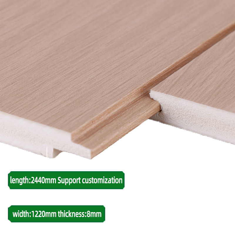 8mm Solid Wall Board Wood Grain Wood Veneer Panel Interior Wall Decor Seamless Wall Panels