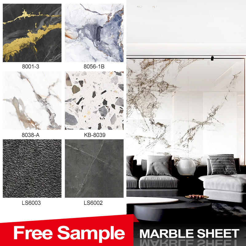 carbon slate marble wall decorative bamboo charcoal wood veneer bamboo charcoal board pvc marble sheet wall panel