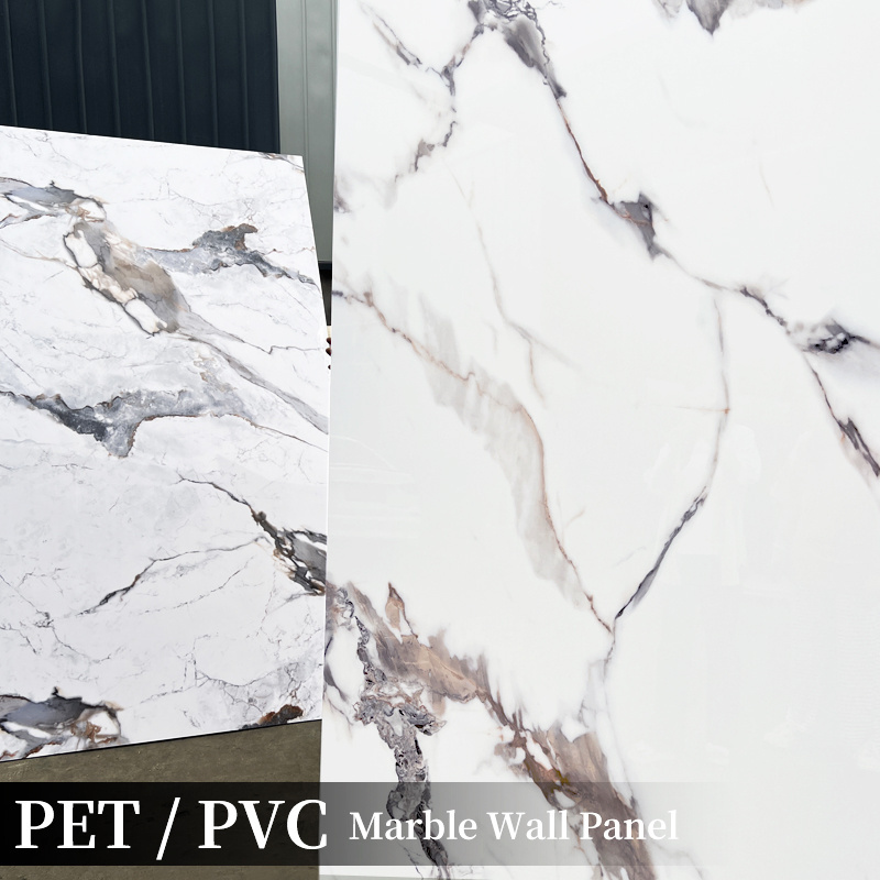 High quality Environment Friendly wall panels wall interior PET marble wall panel