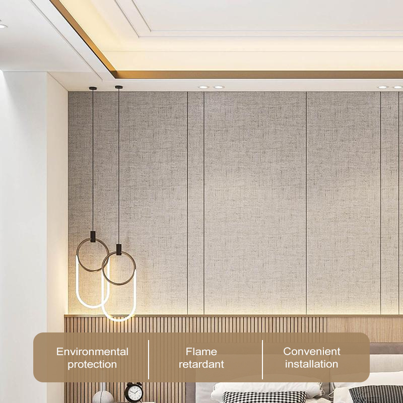 Factory direct sales fabric texture wood veneer waterproof interior wall panels