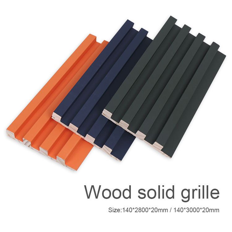 Modern design water proof WPC wall cladding Wood plastic composite grille panel for interior  wall