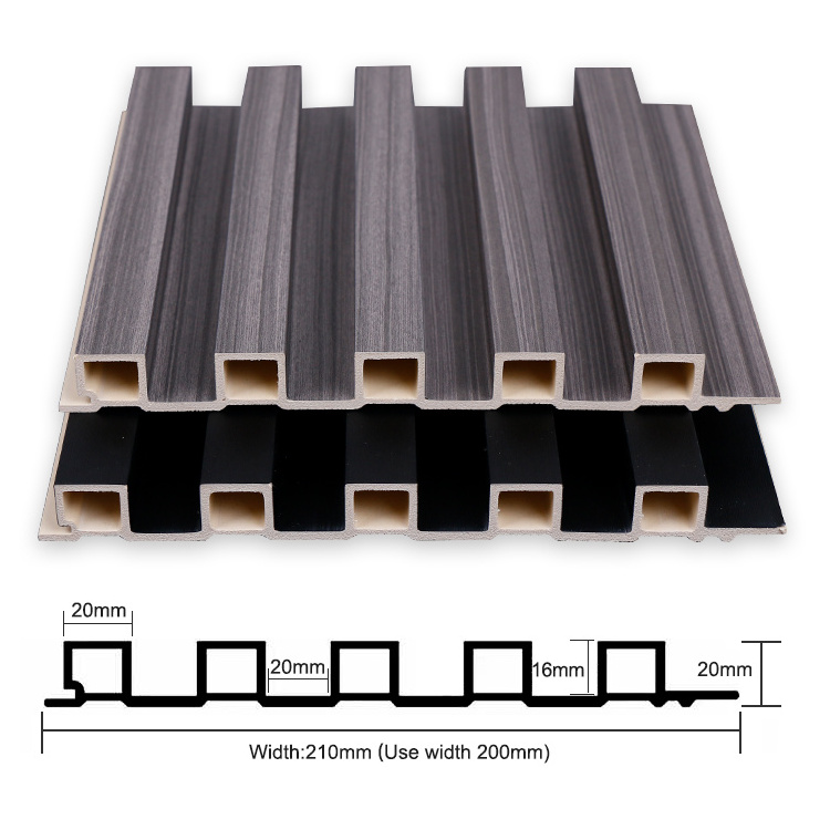 WPC Wall panel Building Materials PVC Interior decorative panels Cladding Boards Fluted Wall Panels