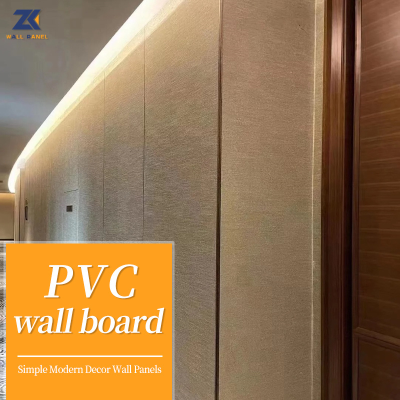 5mm Carbon Crystal Board Wood Veneer Waterproof And Paint-Free Fabric Texture Wood Veneer Wall Panel