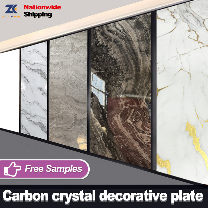 pvc wall slab sheet marble bamboo crystal charcoal wood veneer composite panel boards for decoration