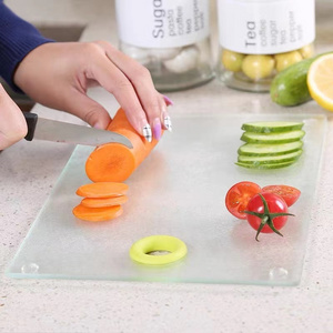 Frosted Tempered Glass Cutting Board Scratch Heat Shatter Resistant Dishwasher Safe Frosted