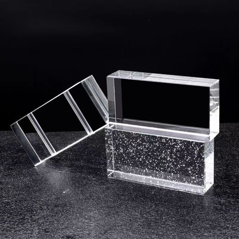 2024 Customized High-quality Building Decorative Ice Crystal Patterned Glass Brick Hot Melt Glass Blocks For Wall Clear