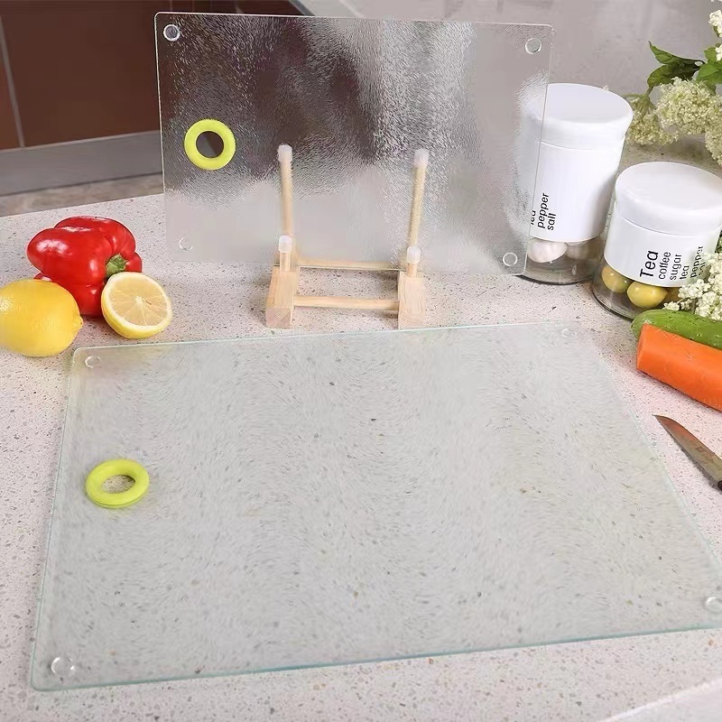 Frosted Tempered Glass Cutting Board Scratch Heat Shatter Resistant Dishwasher Safe Frosted