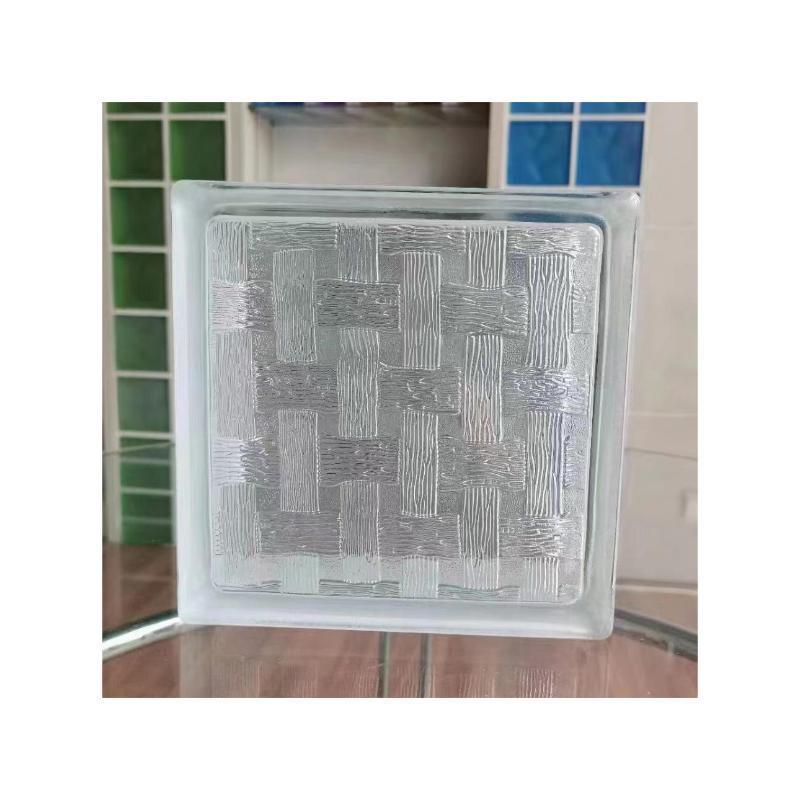 12x12 10cm wholesale small round pattern lighted installation of glass brick light design for bathroom building glass