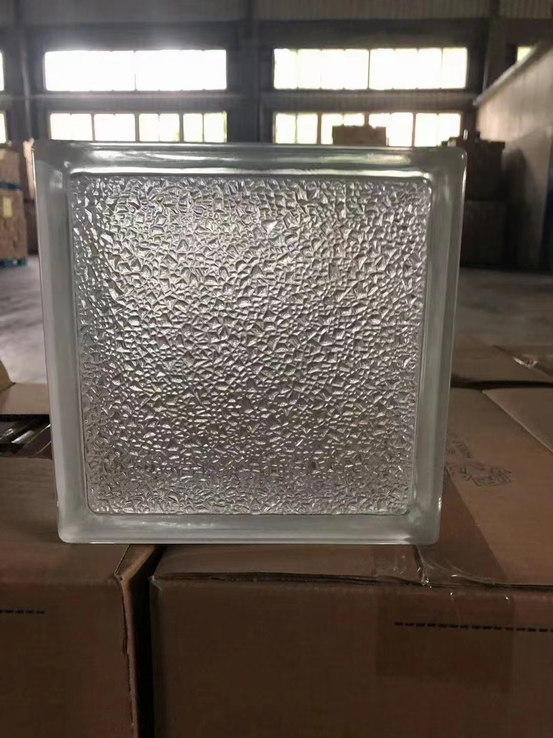 12x12 10cm wholesale small round pattern lighted installation of glass brick light design for bathroom building glass