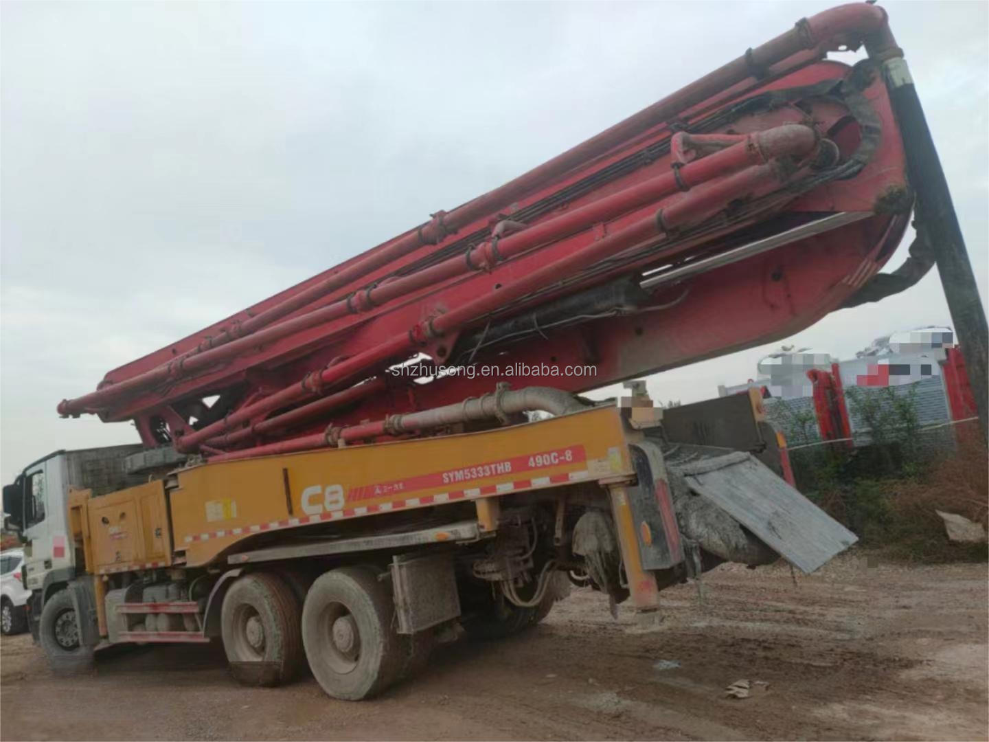 Good quality used sany truck mounted concrete pump used sany concrete pump used pump truck