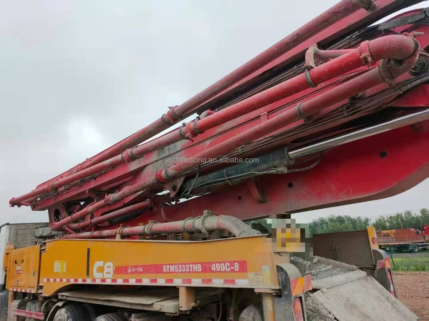 Good quality used sany truck mounted concrete pump used sany concrete pump used pump truck