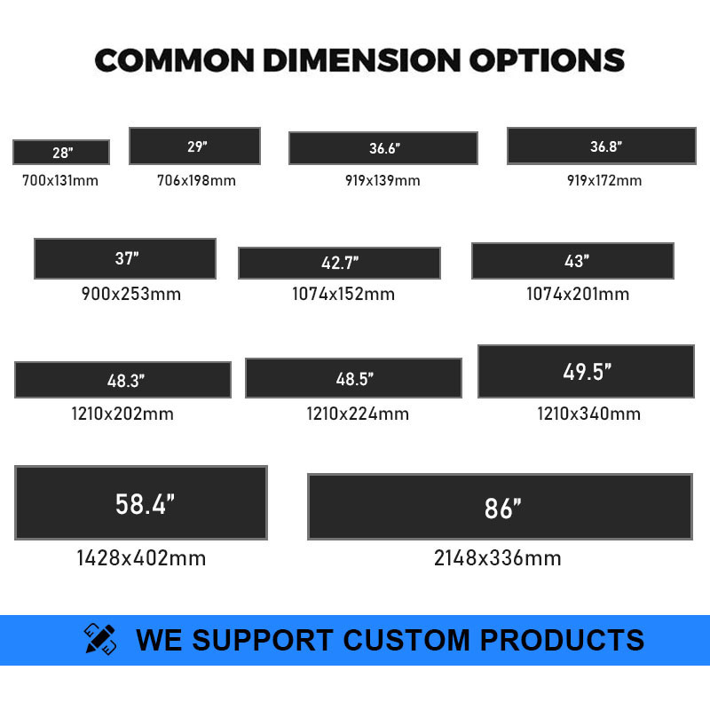 Customize Size Wall Mount Stretched Bar LCD Display Advertising Shelf Monitor Long Strip Lcd With Touch Screen