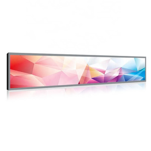 lcd screen stretched bar digital shelf display/edge display/wide lcd panel sign 36.6 inch