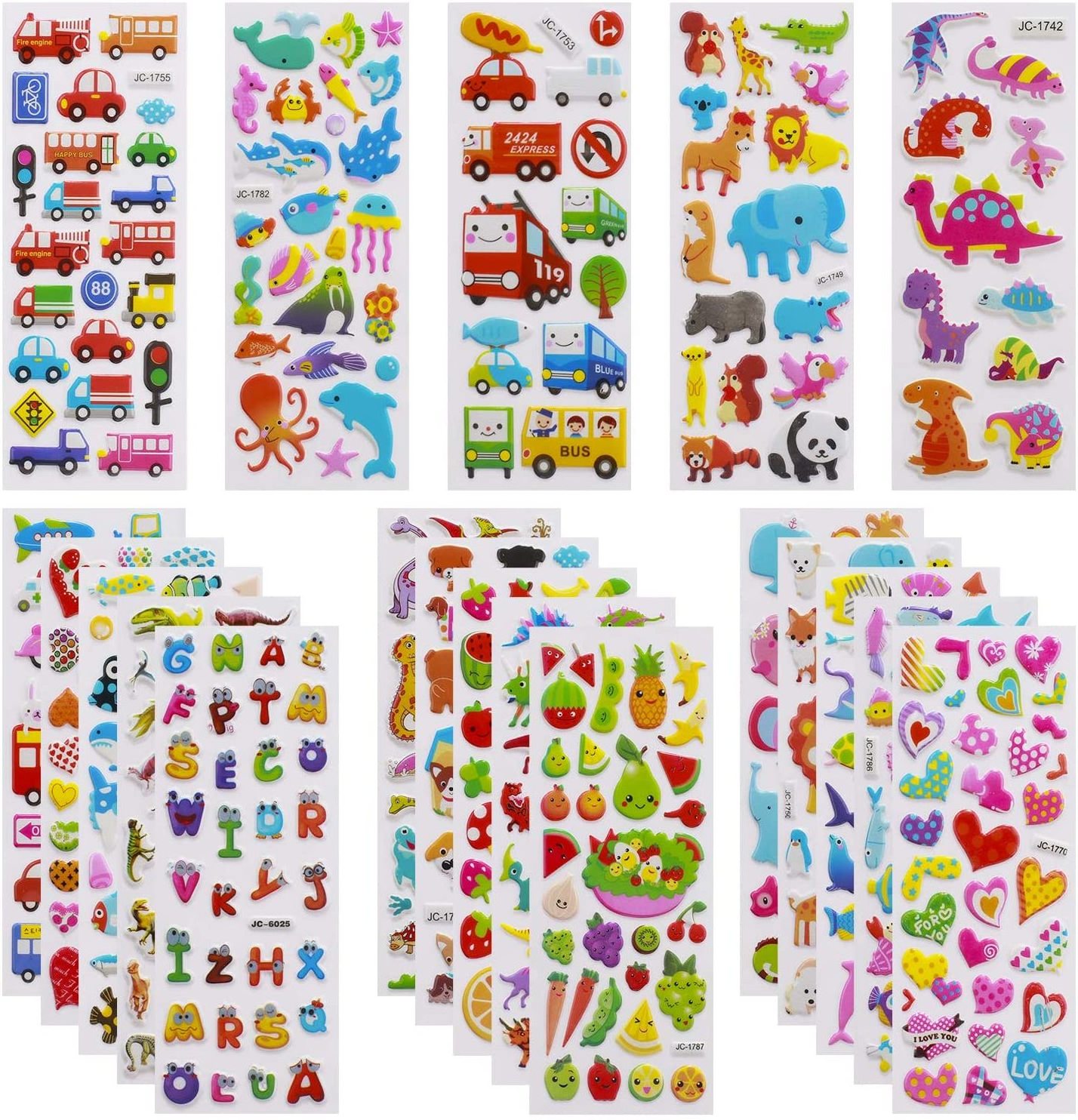 New Design 3d Foam Bubble Stickers Custom Bulk Kids DIY Cartoon Foam Sticker Cute Kids Gift Puffy comics children sticker