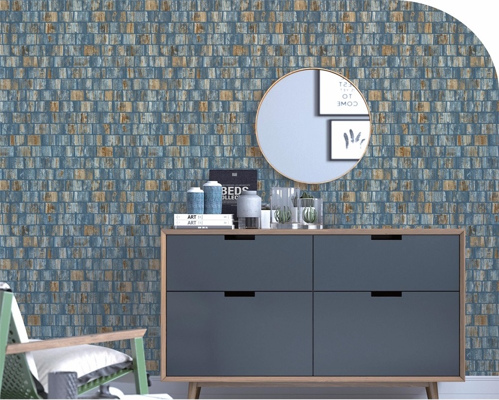 Customized 3d printable pvc designs Non-woven Wallcovering wallpaper for Home and Hotel Wall Decoration