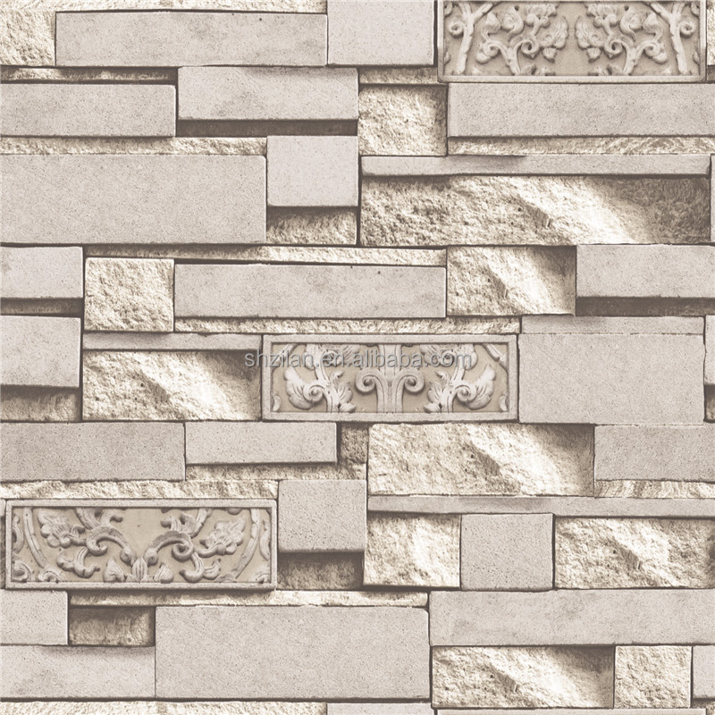 Interior 3d effect brick wallpaper