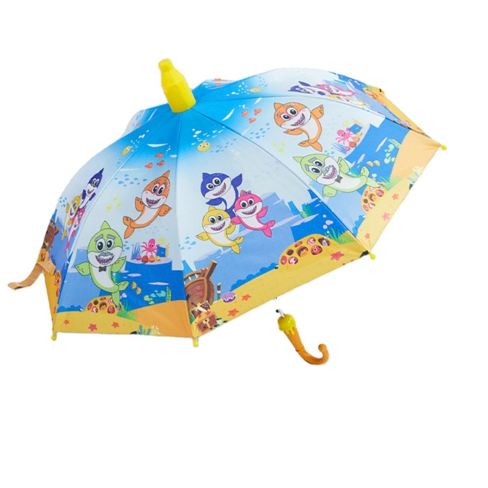 Kids Umbrella Manufacturer Cartoon Children's Umbrella Boy Girl With Anti-drip Plastic Cover