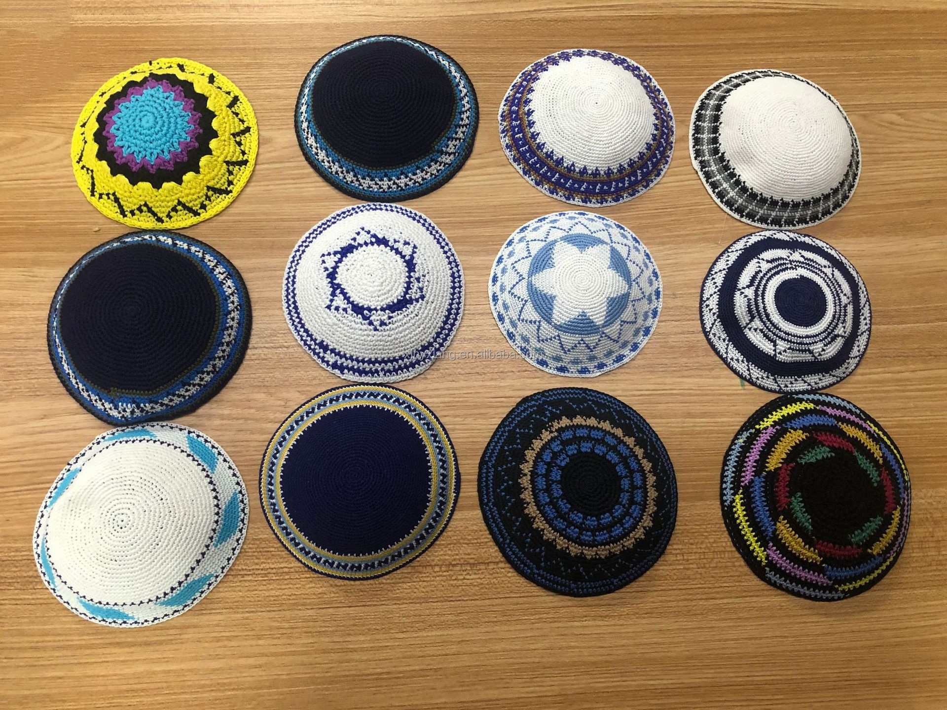 Factory Custom Handmade Crocheted Kippah,100% Cotton Thin thread Knitted Kippah, DMC Kippah Yamaka Kippa Yamakah Skull Cap