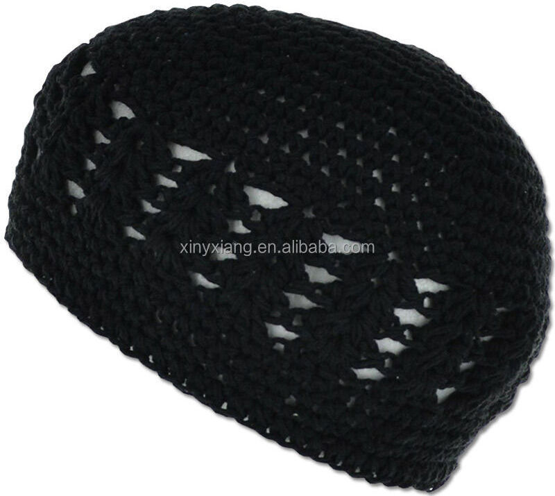 Factory Wholesale Muslim Beanie Skull Cap Islam Kufi Topi Prayer Hat Crochet Taqiyah Takke, Muslim Knit Caps