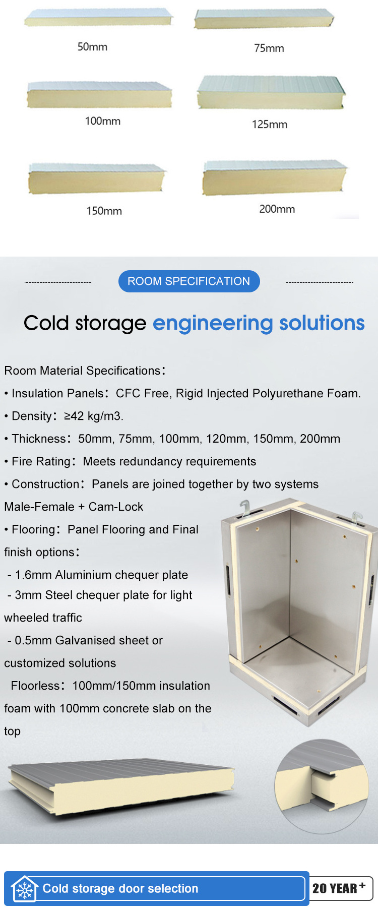 China Manufacturer Walk-in Freezer Refrigerator Room Walk-in Cooler Chiller Room Cold Storage Room For Sale