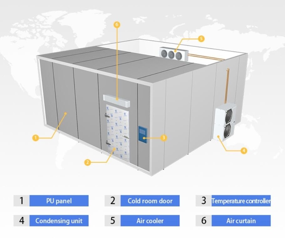 China Manufacturer Walk-in Freezer Refrigerator Room Walk-in Cooler Chiller Room Cold Storage Room For Sale