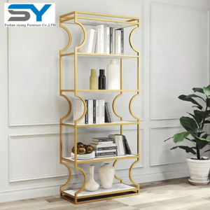 Contemporary furniture stainless steel bookshelf for nordic bookshelf living room bedroom